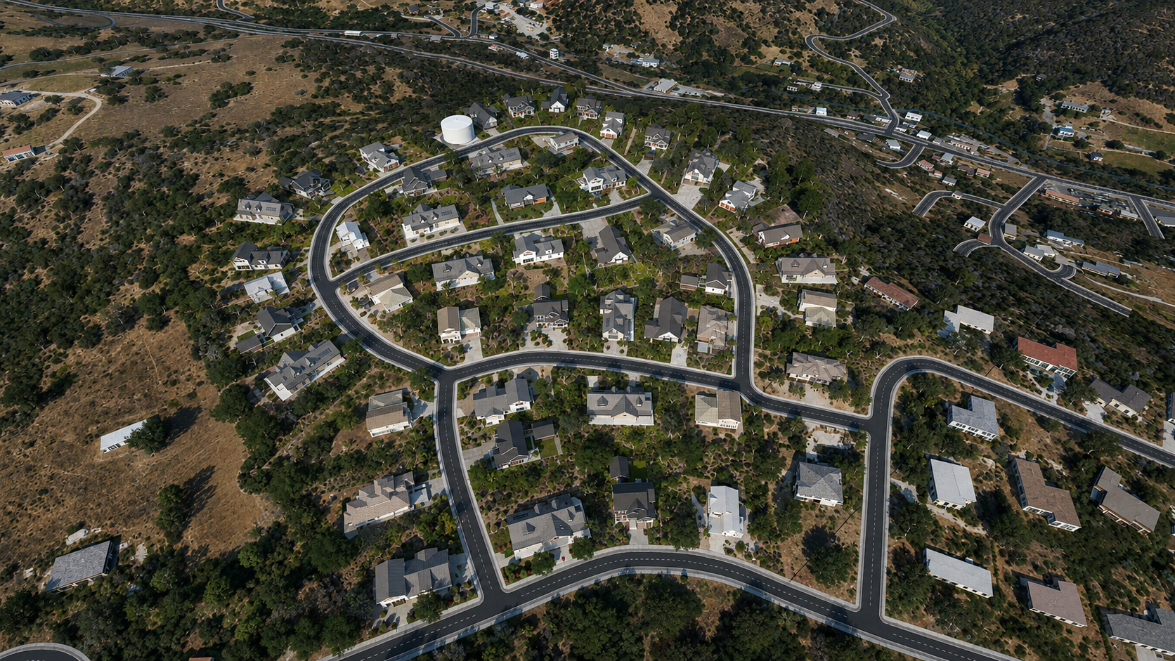 Hillside residential subdivision
